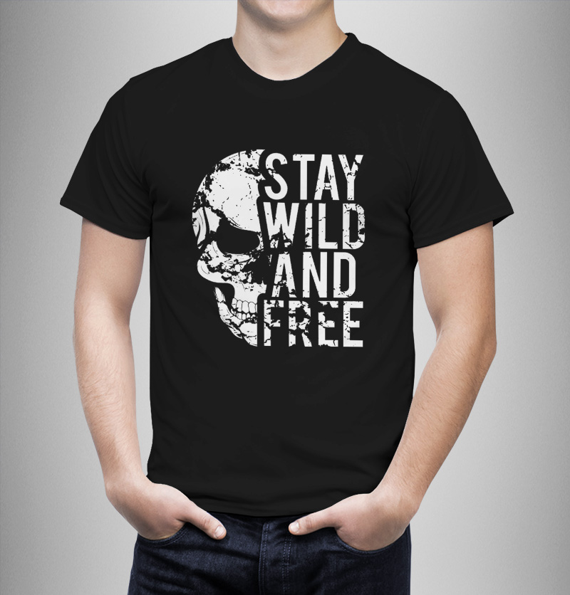 Μπλουζάκι με στάμπα/Wild and free