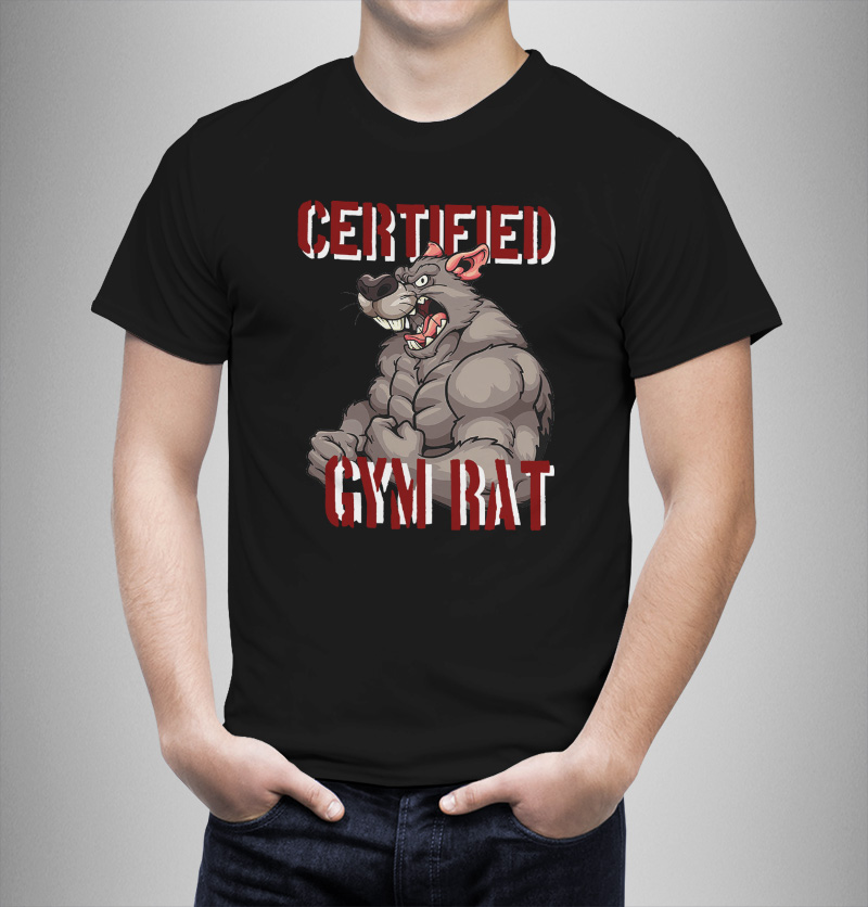 Μπλουζάκι με στάμπα/Certified Gym Rat