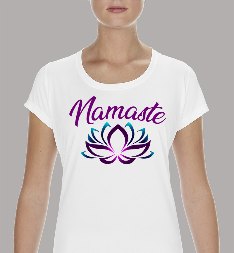 Γυναικείο μπλουζάκι με στάμπα/Namaste Yoga