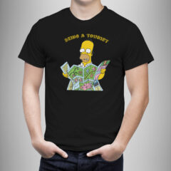 Μπλουζάκι με στάμπα/Tourist Simpsons, μπλουζάκι με στάμπα,καρτούν,κινούμενα σχέδια,χιουμοριστικό,t-shirt,simpsons,μαύρο μπλουζάκι με στάμπα,μπλουζάκι κοντομάνικο,μπλουζάκι με σχέδιο,t-shirt με σχέδιο,ανδρικό t-shirt,βαμβακερό μπλουζάκι.