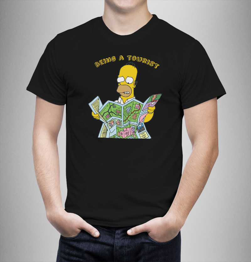 Μπλουζάκι με στάμπα/Tourist Simpsons
