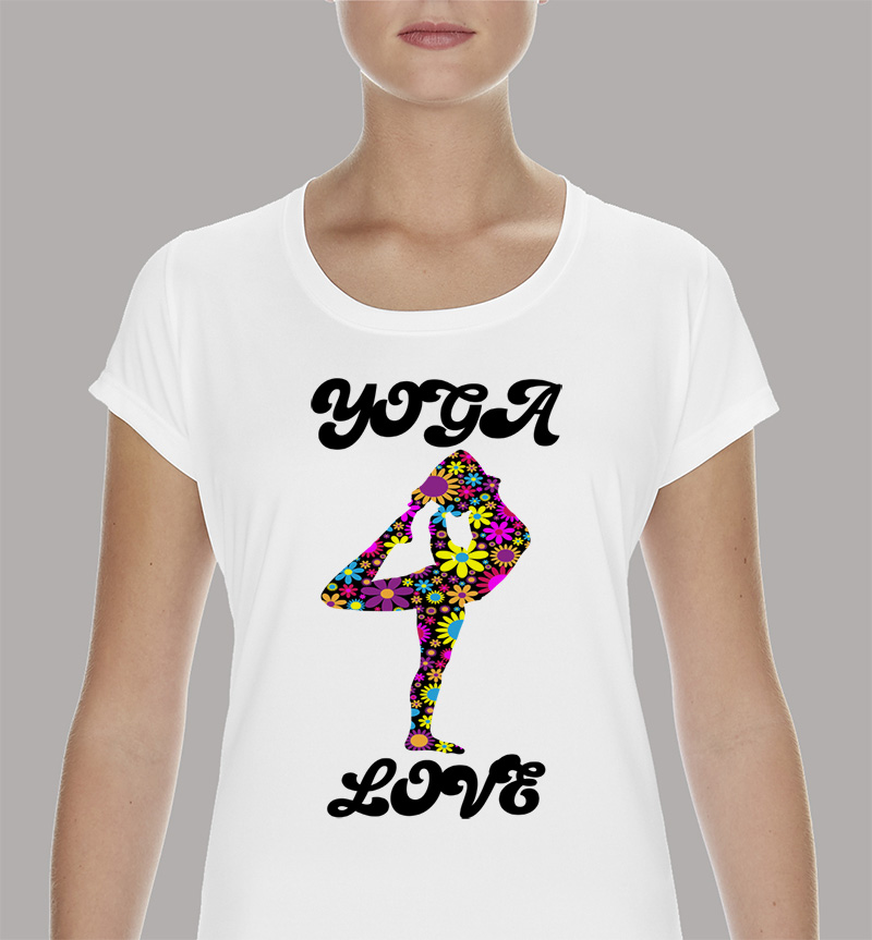 Γυναικείο μπλουζάκι με στάμπα/Yoga love