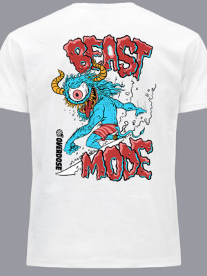 Μπλουζάκι με στάμπα/Beast mode, t-shirt with digital print,blue,monster,surfing,surf,humour,waves,μπλουζάκι με σταμπα,τέρας,σέρφ,άσπρο μπλουζάκι με στάμπα,μπλουζάκι κοντομάνικο,μπλουζάκι με σχέδιο,t-shirt με σχέδιο,ανδρικό t-shirt,βαμβακερό μπλουζάκι.