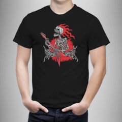 Μπλουζάκι με στάμπα/Death metal, μπλουζάκι με στάμπα,σκελετός,ροκ,ηλεκτρική κιθάρα,μουσική, skull,music,μαύρο μπλουζάκι με στάμπα,μπλουζάκι κοντομάνικο,μπλουζάκι με σχέδιο,t-shirt με σχέδιο,ανδρικό t-shirt,βαμβακερό μπλουζάκι.