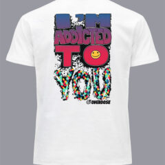 Μπλουζάκι με στάμπα/addicted , μπλουζάκι με στάμπα,ρόζ,γράμματα,t-shirt,addicted,overdose,t-shirt with monkey print,city,big city,stop sign,grafitti,animals,λευκό μπλουζάκι με στάμπα,μπλουζάκι κοντομάνικο,μπλουζάκι με σχέδιο,t-shirt με σχέδιο,ανδρικό t-shirt,βαμβακερό μπλουζάκι.