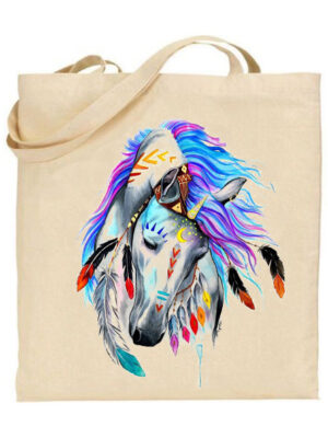 Τσάντα tote/Wild horse watercolor, tote bag,with watercolor,horse,print,wild animals,beautiful.τσάντα με τύπωμα,άλογο,πολύχρωμο,Υφασμάτινες τσάντες με σχέδιο,βαμβακερές,tote bags,cotton bags,τσάντες με τύπωμα,στάμπα.