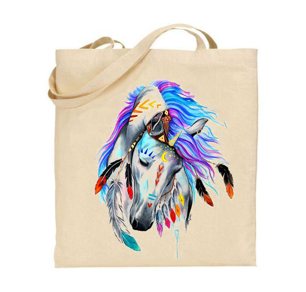 Τσάντα tote/Wild horse watercolor