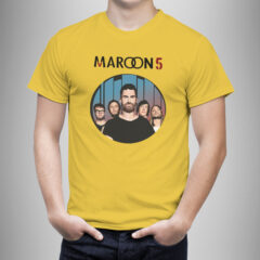 Μπλουζάκι με στάμπα/Maroon 5, μπλουζάκι με σχέδιο,συγκρότημα,μουσική,ποπ. maroon 5,music,music group,κίτρινο μπλουζάκι με στάμπα,μπλουζάκι κοντομάνικο,μπλουζάκι με σχέδιο,t-shirt με σχέδιο,ανδρικό t-shirt,βαμβακερό μπλουζάκι.