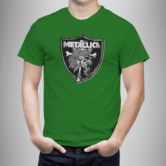 Μπλουζάκι με στάμπα/Metallica mascot, μπλουζάκι με σχέδιο,μουσική,συγκρότημα,ροκ,t-shirt with music band,print,Metallica,πράσινο μπλουζάκι με στάμπα,μπλουζάκι κοντομάνικο,μπλουζάκι με σχέδιο,t-shirt με σχέδιο,ανδρικό t-shirt,βαμβακερό μπλουζάκι.