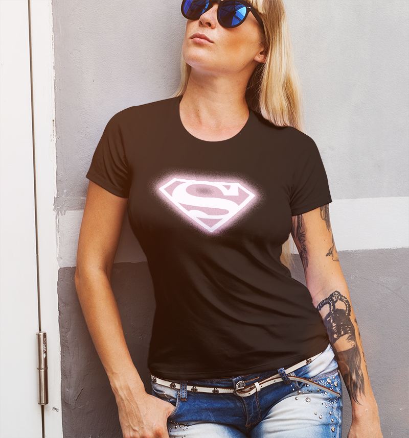 Γυναικείο μπλουζάκι με στάμπα/Super Woman
