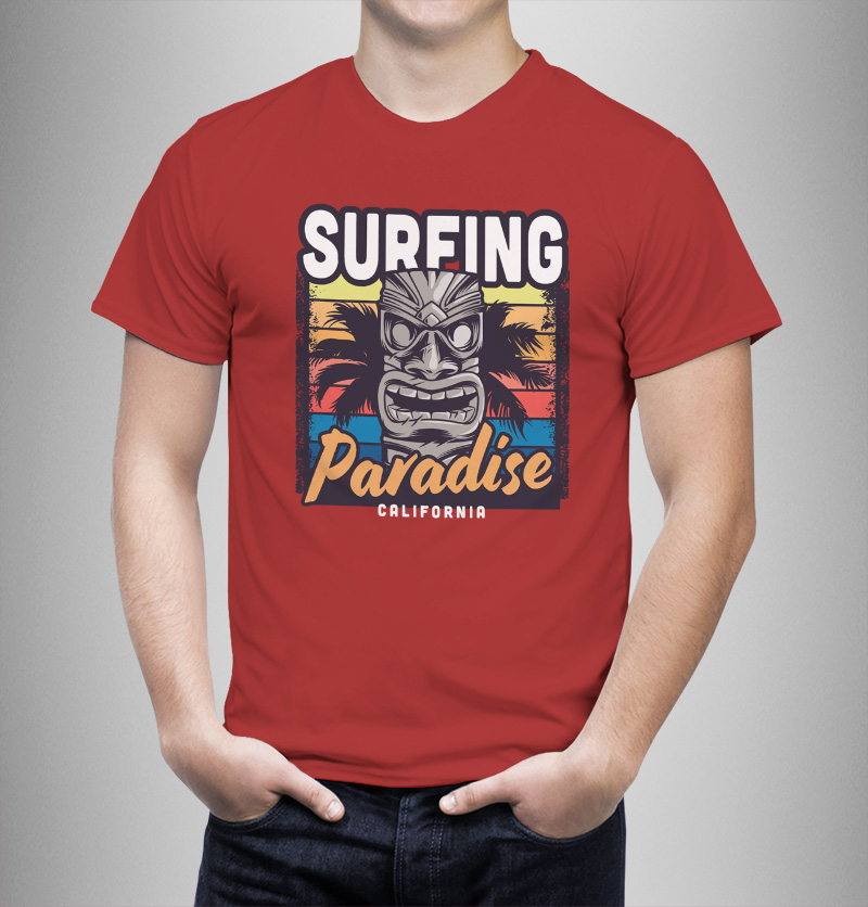 Μπλουζάκι με στάμπα/Surfing paradise