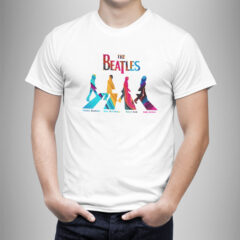 Μπλουζάκι με στάμπα/Beatles color, Μπλουζάκι με τύπωμα,μουσικό συγκρότημα,music band,Beatles,print,λευκό μπλουζάκι με στάμπα,μπλουζάκι κοντομάνικο,μπλουζάκι με σχέδιο,t-shirt με σχέδιο,ανδρικό t-shirt,βαμβακερό μπλουζάκι.