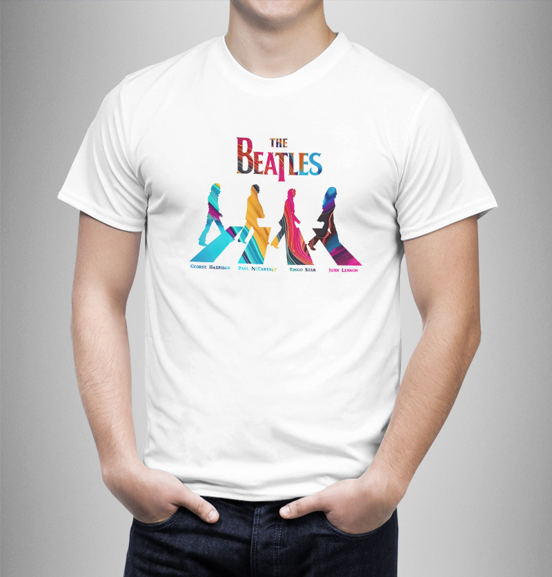 Μπλουζάκι με στάμπα/Beatles color
