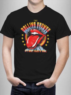 Μπλουζάκι με στάμπα /Rock n' Roll, t-shirt,with digital print,Rolling stones,music, μπλουζάκι με τύπωμα,ρόκ,μουσική,μαύρο μπλουζάκι με στάμπα,μπλουζάκι κοντομάνικο,μπλουζάκι με σχέδιο,t-shirt με σχέδιο,ανδρικό t-shirt,βαμβακερό μπλουζάκι.