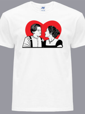 Μπλουζάκι με στάμπα/Titanic love, titanic print,t-shirt,love,heart, μπλουζάκι,λευκό μπλουζάκι με στάμπα,μπλουζάκι κοντομάνικο,μπλουζάκι με σχέδιο,t-shirt με σχέδιο,ανδρικό t-shirt,βαμβακερό μπλουζάκι.