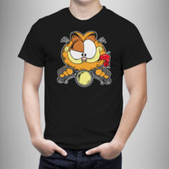 Μπλουζάκι με στάμπα/Garfield rider, Μπλουζάκι με τύπωμα,garfiled,cartoon,moto,motorbike, μαύρο μπλουζάκι με στάμπα,μπλουζάκι κοντομάνικο,μπλουζάκι με σχέδιο,t-shirt με σχέδιο,ανδρικό t-shirt,βαμβακερό μπλουζάκι.