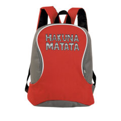 Σχολική τσάντα/Hakuna Matata, Tσάντα σχολική κόκκινη,με σχέδιο akuna matata,σχολικές τσάντες,σχολείο,παιδικές τσάντες,backpack.