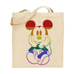 Tσάντα tote/Mickey lgbtq flag, Τσάντα με σχέδιο,μίκυ μάους,disney,Υφασμάτινες τσάντες με σχέδιο,βαμβακερές,tote bags,cotton bags,τσάντες με τύπωμα,στάμπα.