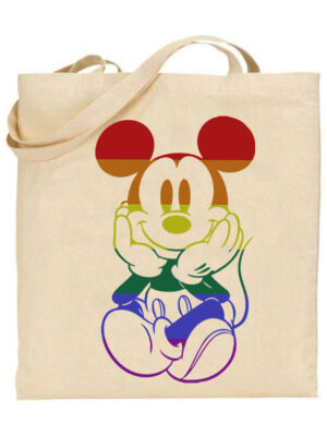 Tσάντα tote/Mickey lgbtq flag, Τσάντα με σχέδιο,μίκυ μάους,disney,Υφασμάτινες τσάντες με σχέδιο,βαμβακερές,tote bags,cotton bags,τσάντες με τύπωμα,στάμπα.