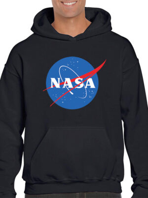 Ανδρικό φούτερ/Nasa, Φούτερ μαύρο, με τύπωμα,Nasa,casual,print,space,φούτερ με στάμπα,φούτερ ανδρικό,φούτερ με κουκούλα και τσέπες,φούτερ με εκτύπωση.