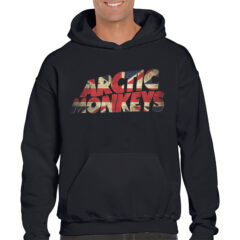 Ανδρικό φούτερ/Arctic monkeys, Φούτερ μαύρο, με τύπωμα,μουσικό συγκρότημα,Arctic monkeys,british flag,φούτερ με στάμπα,φούτερ ανδρικό,φούτερ με κουκούλα και τσέπες,φούτερ με εκτύπωση,hoodie.