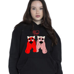 Γυναικείο φούτερ/Vintage dogs Φούτερ μαύρο, με σχέδιο,βίντατζ,σκυλιά,love,be mine,dogs,vintage,φούτερ με στάμπα,φούτερ γυναικείο,φούτερ με κουκούλα και τσέπες,φούτερ με εκτύπωση,hoodie.