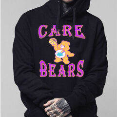 Ανδρικό φούτερ/Care bears basketball Φούτερ μάυρο, με σχέδιο,care bears,basketball,basket,cartoon,φούτερ με κουκούλα-τσέπη,φούτερ ανδρικά,χειμερινή μόδα.