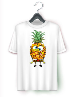 Mπλουζάκι παιδικό με στάμπα/Spongebob pinapple suit, Παιδικό μπλουζάκι λευκό ,με σχέδιο,μπόμπ σφουγγαράκης,ανανάς,καρτούν,παιδικά μπλουζάκια,αγόρι,κορίτσι,στάμπα.