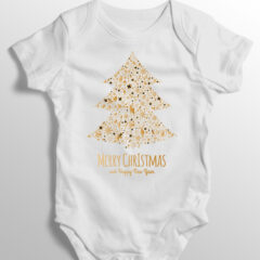 Βρεφικό φορμάκι/Christmas golden tree, φορμάκι,φορμάκι για μωρά,μωρουδιακά ρούχα,ρούχα για μωρά,bebe,bebe clothes,φορμάκι με στάμπα,φορμάκι με σχέδιο,χριστούγεννα,χριστουγεννιάτικα σχέδια.