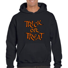 Ανδρικό φούτερ/Trick or treat, φούτερ με σχέδιο halloween,χάλογουιν,trick or treat,πορτοκαλί,ανδρικό φούτερ με στάμπα,φούτερ με εκτύπωση,hoodies