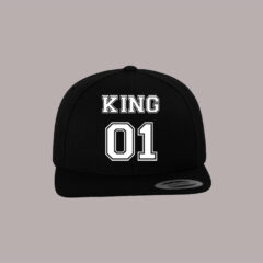 Καπέλο με σχέδιο/King 01,καπέλο με εκτύπωση,καπέλο με σχέδιο,μάυρο καπέλο,snapback hat,straight,cup,hat,black hat,printed hat,king,queen,slogan