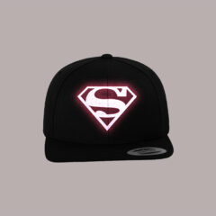 Καπέλο με σχέδιο/Superman pinky,καπέλο με εκτύπωση,καπέλο με σχέδιο,μάυρο καπέλο,snapback hat,straight,cup,hat,black hat,printed hat,superman,pink,shades,superwoman,superheroes