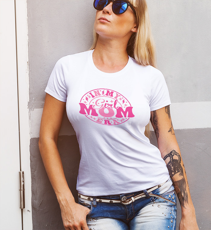 Γυναικείο μπλουζάκι με στάμπα girl mom