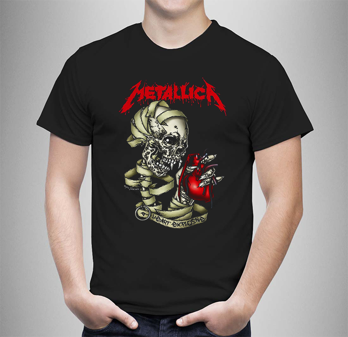 Μπλουζάκι με στάμπα/Metallica skull-apple
