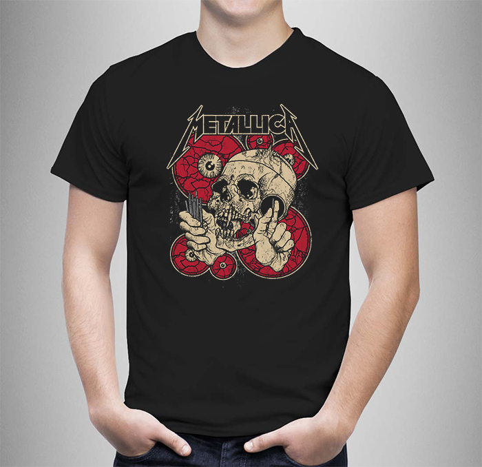 Μπλουζάκι με στάμπα/Metallica rusty skull