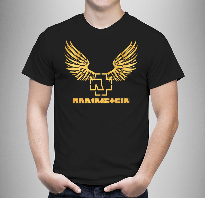 Μπλουζάκι με στάμπα,Rammstein gold wings