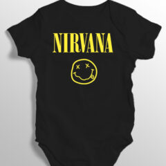 Βρεφικό φορμάκι/Nirvana smile , φορμάκι μωρουδιακό,φορμάκι για μωρά,βαμβακερό φορμάκι,συγκροτήματα,μουσική,μουσικά συγκροτήματα.