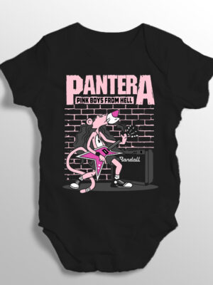 Βρεφικό φορμάκι/Pantera pink, φορμάκι μωρουδιακό,φορμάκι για μωρά,βαμβακερό φορμάκι,συγκροτήματα,μουσική,μουσικά συγκροτήματα.