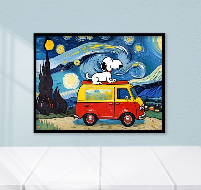 Καμβάς με σχέδιο/Snoopy Van Gogh