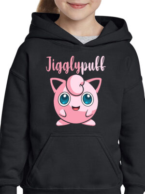 Παιδικό φούτερ/Jigglypuff, Φούτερ παιδικό,μάυρο, με σχέδιο,γάτες,cats,cat lovers,animals,cartoon,παιδικό φούτερ με στάμπα,για αγόρι,για κορίτσι,χειμερινά φούτερ,lego,lego games,παιδικά,καρτούν,pokemon,pokemons,jiggly puff,pink pokemon,kids,παιδικά σχέδια,παιδικά ρούχα.