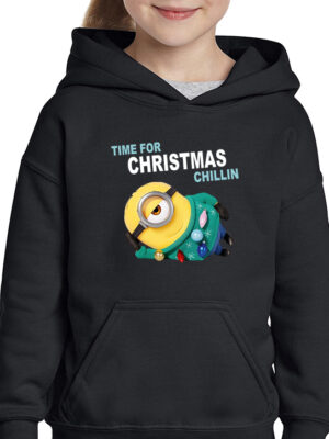 Παιδικό φούτερ/Minions christmas chilling,φούτερ με σχέδιο,ανδρικό φούτερ με στάμπα,φούτερ με εκτύπωση,hoodies,unisex hoodies,φούτερ για γυναίκες,φούτερ για παιδιά,χειμερινά φούτερ