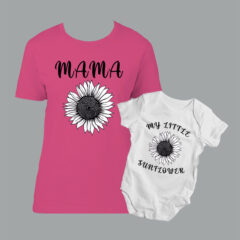 Σετ μαμά-κορη/Sunflower,matching set,clothing,baby,dad,lion king,disney, Σετάκι με στάμπα,για μπαμπά,γιό,λευκό μπλουζάκι με στάμπα,μπλουζάκι κοντομάνικο,μπλουζάκι με σχέδιο,t-shirt με σχέδιο,ανδρικό t-shirt,βαμβακερό μπλουζάκι.