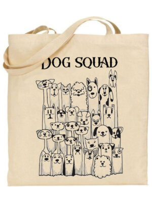 Τσάντα tote/Dog squad ,Τσάντα tote/Animal pattern, Τσάντα με σχέδιο ζώα του δάσους, Υφασμάτινες τσάντες με σχέδιο,βαμβακερές,tote bags,cotton bags,τσάντες με τύπωμα,στάμπα,dogs,dog lovers,τσάντα με τύπωμα σκύλος.