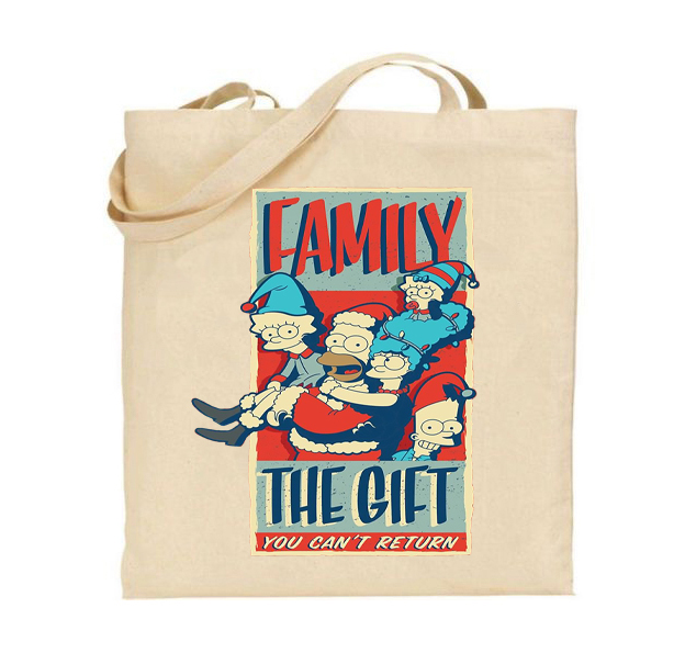 Τσάντα tote A Simpsons family christmas