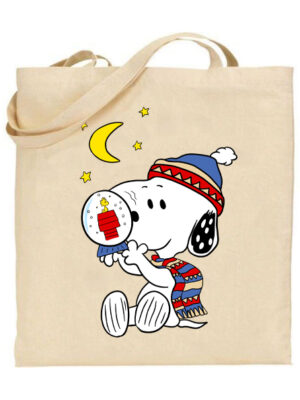 Τσάντα tote/Snoopy winter, τσάντα,τσάντες,χριστούγεννα,χριστουγεννιάτικα δώρα,τσάντα υφασμάτινη,tote bags,christmas gifs,δώρα,προσωποποιημένα δώρα.