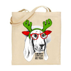 Tσάντα tote/Christmas dog,τσάντα,τσάντες,χριστούγεννα,χριστουγεννιάτικα δώρα,τσάντα υφασμάτινη,tote bags,christmas gifs,δώρα,προσωποποιημένα δώρα.