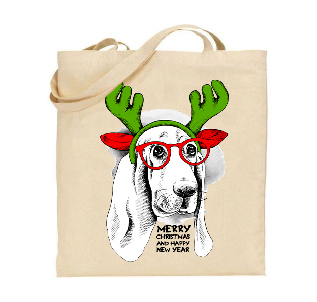 Τσάντα tote/Christmas dog ears