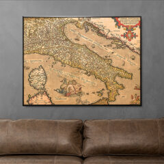 Καμβάς με σχέδιο/Italy vintage map, Eκτύπωση σε καμβά,καμβάς με σχέδιο,ψηφιακή εκτύπωση σε καμβά,canvas,vintage,maps,old map