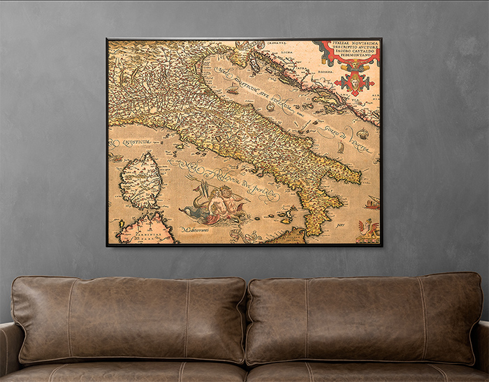 Καμβάς με σχέδιο/Italy vintage map